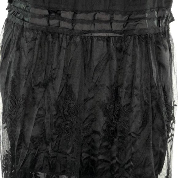 Vintage Elegant Black Beaded Lace Formal Evening Top - Picture 8 of 14